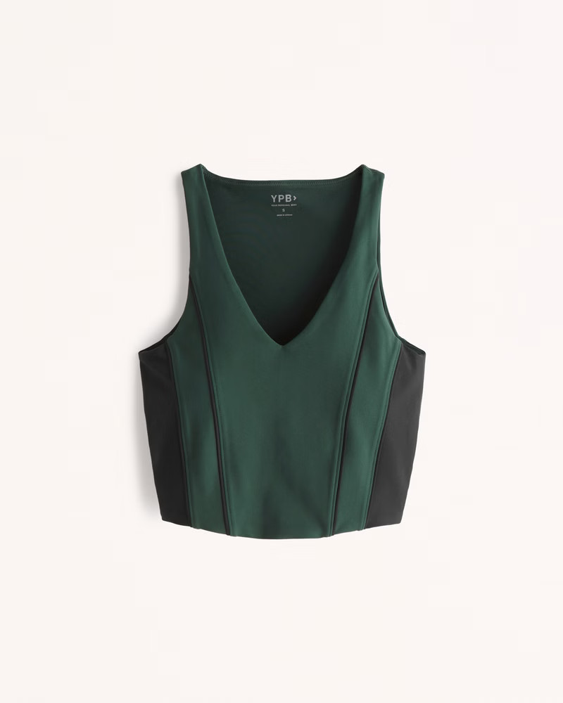 YPB sculptLUX Slim V-Neck Tank | Abercrombie & Fitch (US)