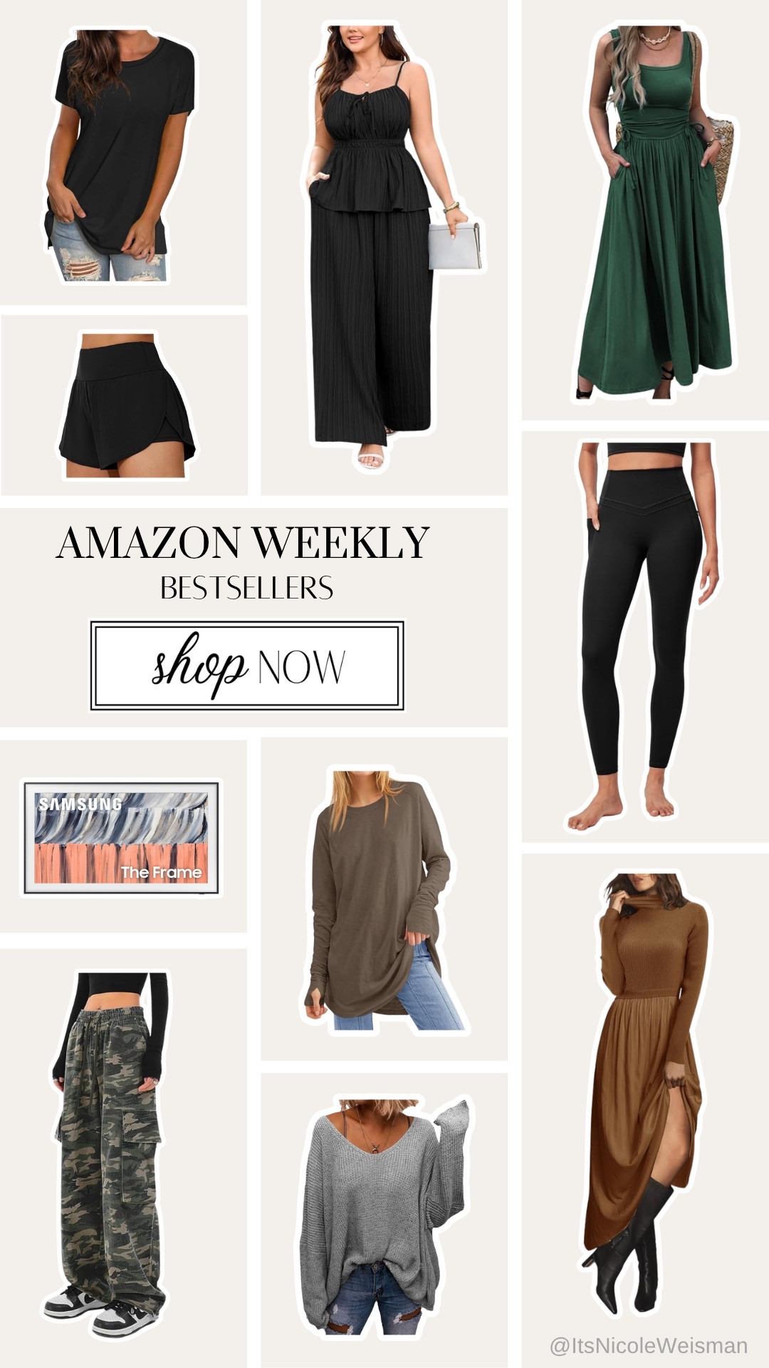 Amazon finds, weekly best sellers, fall outfits, matching sets, wide leg pants, leggings, oversized sweaters, sweater dress, Samsung Frame TV

This week’s Amazon best sellers are giving “comfy but still cute”… with a side of TV 😂👏🏼 You girls have RANGE.

Matching sets, easy tops, oversized sweaters, leggings and a sweater dress for when we actually leave the house. Plus the Frame TV, because apparently we’re shopping for our closets AND our living rooms this week. 🤷🏼‍♀️

Tap to shop everything in one place! 🛍️