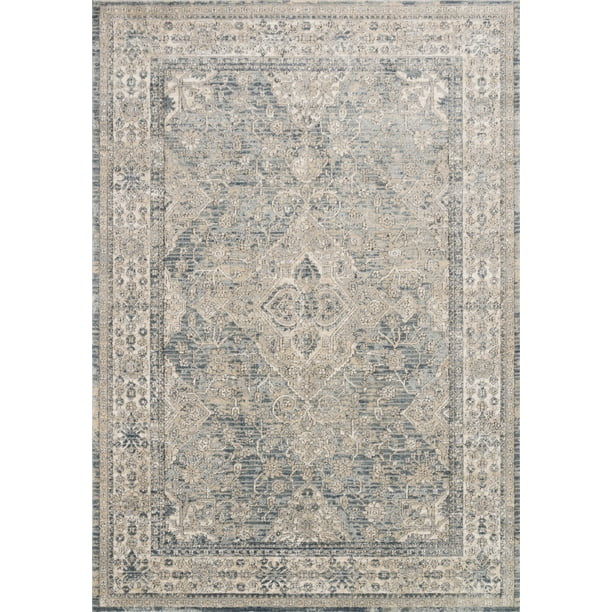 Loloi II Teagan Oriental Sky / Natural Area Rug - Walmart.com | Walmart (US)