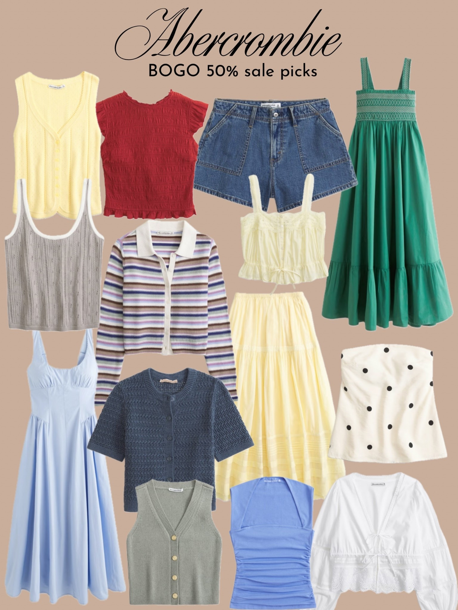 Abercrombie BOGO 50% off sale 

#LTKSeasonal #LTKSaleAlert #LTKootd