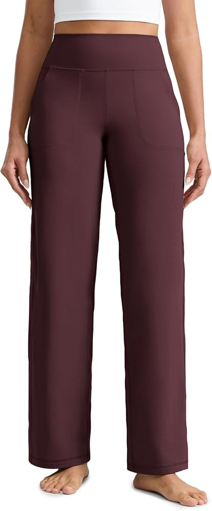CRZ YOGA Butterlift Wide Leg Pants Pockets 29"/31"/33" - High Waisted Yoga Lounge Buttery Soft Co... | Amazon (US)