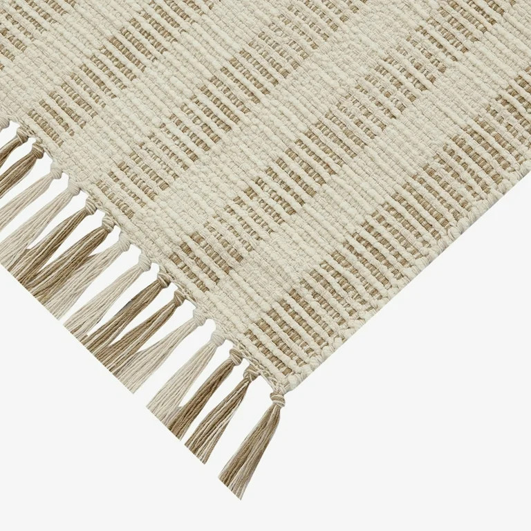 Better Homes & Gardens Beige Lines Indoor 24" x 40" Accent Rug | Walmart (US)