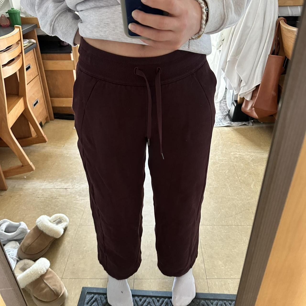 Lululemon Women's Sweatpants - Burgundy/Brown | Depop US