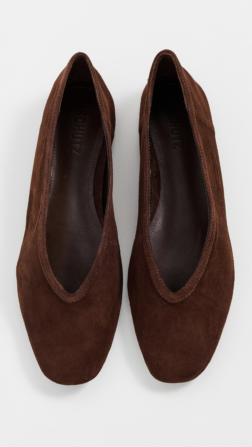 Schutz Courtney Flats Seal Brown 5.5 | Shopbop