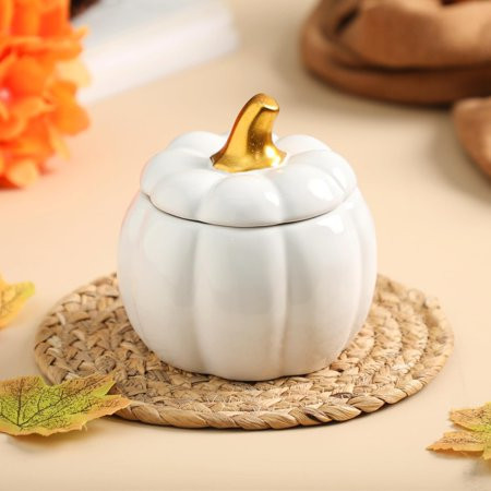 Pumpkin Shape Candle,Fall Candles,Pumpkin Spice Scented Candles,Soy Candle for Fall Decor,White,9oz | Walmart (US)