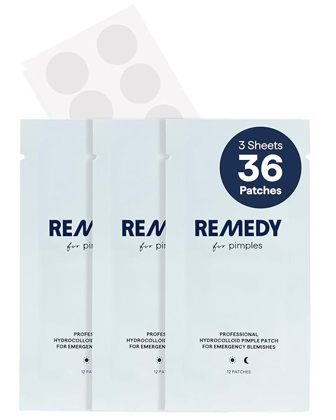 Remedy for Pimples | 36 Hydrocolloid Pimple Patches for Blemishes, Zits, Spot Concealing | Near-I... | Amazon (US)