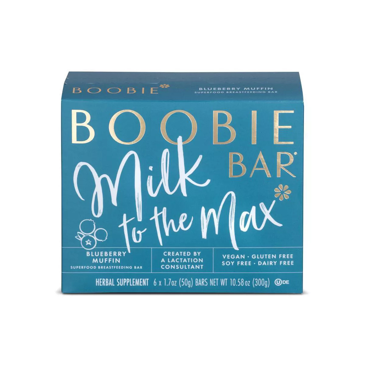 Boobie Bar Superfood Vegan Lactation Bar Blueberry Muffin - 1.7oz/6ct | Target