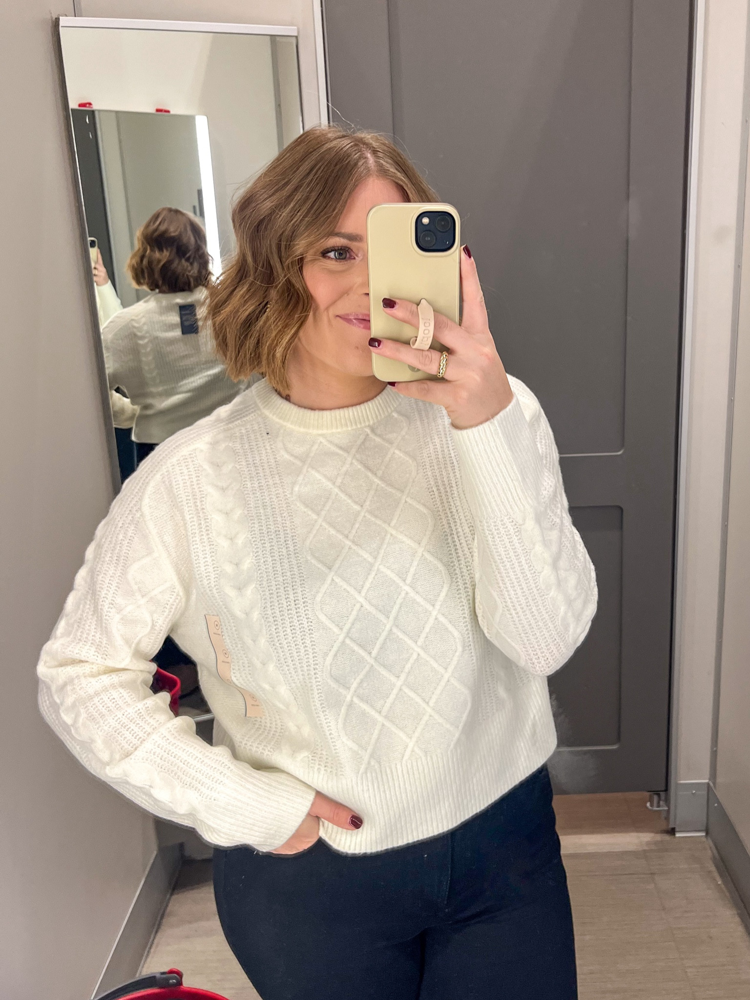 Love this cable knit sweater from Target! Will be so cute for the holidays 

Wearing M

#LTKFindsUnder50 #LTKSaleAlert #LTKMidsize