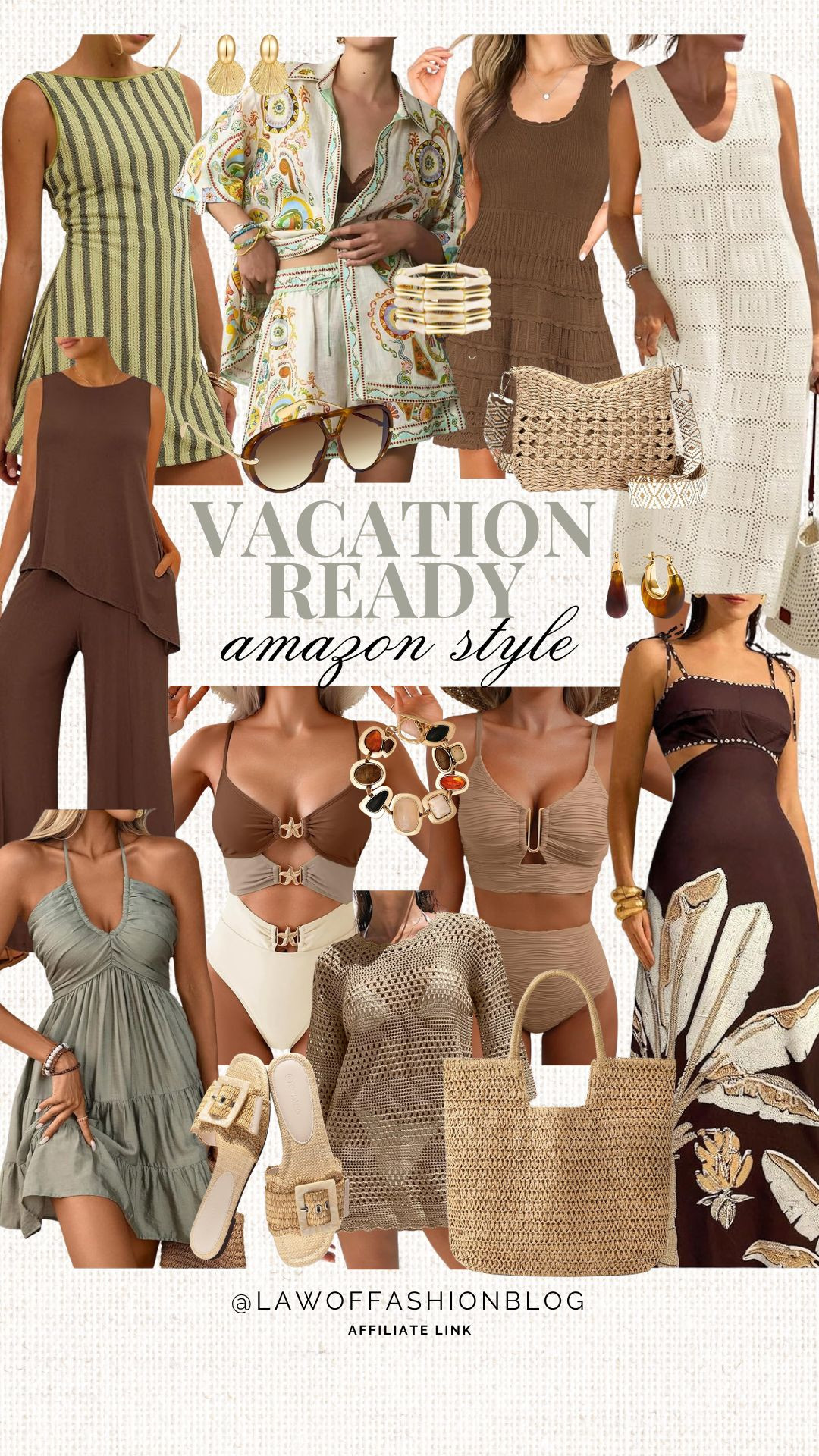 Vacation-ready Amazon finds! ☀️ Effortless dresses, swim, and accessories for your next getaway. Amazon vacation outfits, resort wear women, amazon summer dresses, tropical print dress, beach vacation outfits, affordable swimwear amazon, straw tote bag, neutral sandals women, vacation style outfits, spring break outfits, amazon fashion finds, coastal style outfits, look for less.  

 #LTKootd #LTKSwim #LTKTravel