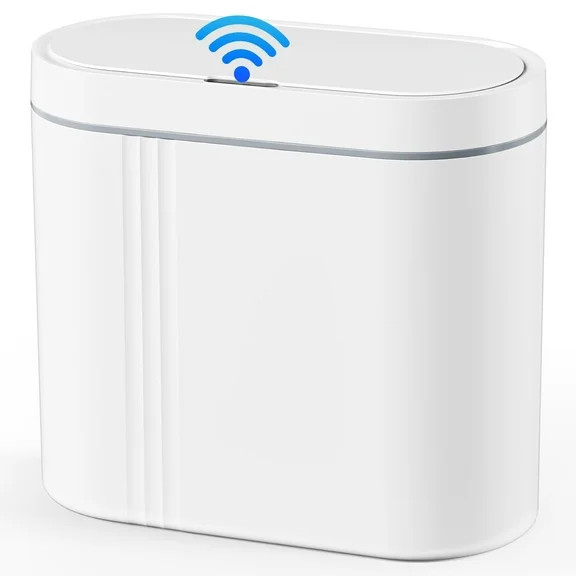 TINANA Automatic Sensor Trash Can: 3.7 Gallon Plastic Garbage Bins, 14L Waterproof Touchless Slim... | Walmart (US)