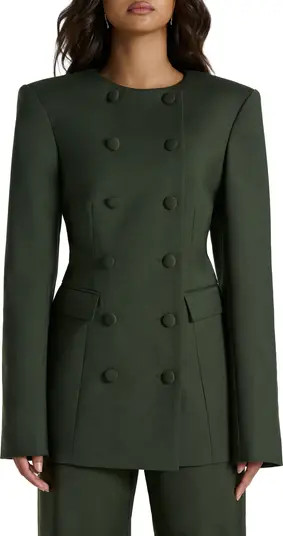 Power Shoulder Double Breasted Blazer | Nordstrom