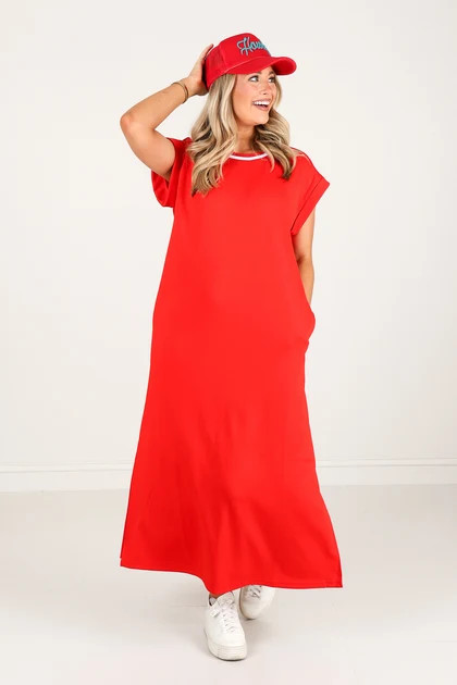 In Your Element Short Sleeve Maxi Dress | The Willow Tree