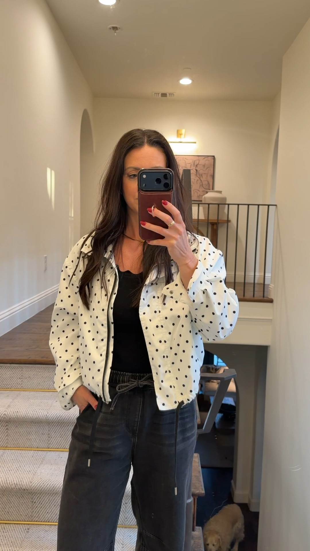 Love this polka dot jacket! Comes in many colors, wearing a small. Been throwing this on so much 

#LTKootd #LTKOver40 #LTKSeasonal