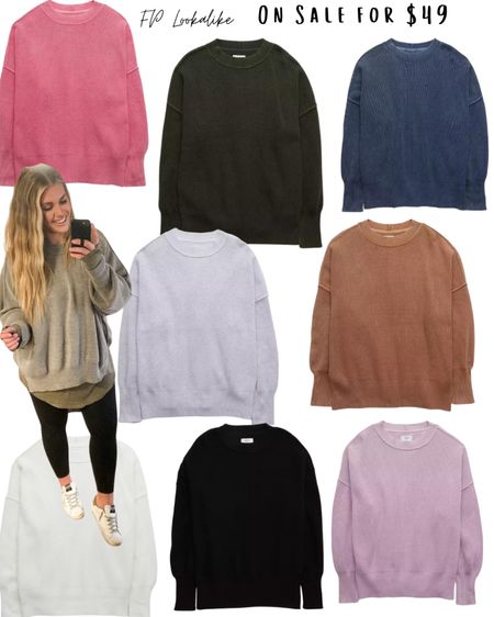 Fp lookalike! I love the Easy Street sweater from free people so much I have it in 5 colors! This one is so similar! I got the pink in an xxl and it’s perfectly oversized. 

#LTKFind #LTKsalealert #LTKstyletip