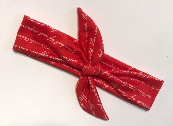 Personalized Red Independence Day Tie Headband | Etsy (US)