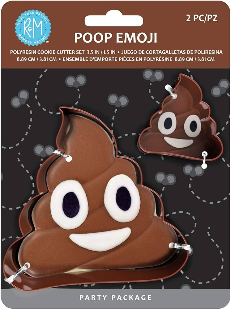R & M International Poop Emoji Cookie Cutter, One Size, Brown | Amazon (US)