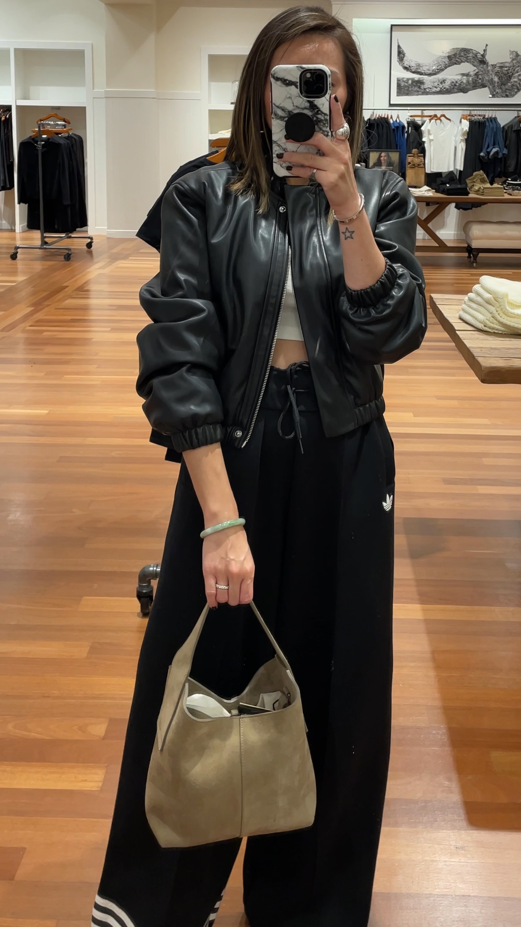 Suede bags are trending for fall and this bag is so good! Also comes in a yummy chocolate brown color 🤎 Can fit so much inside. I have it in cream, which is 40% off right now.   

Suede bag, fall outfits, Adidas pants, wide leg pants, The Stylizt 



#LTKSeasonal #LTKFindsUnder100 #LTKItBag