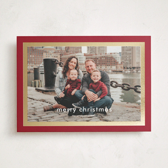 "Modern details" - Customizable Foil-pressed Holiday Cards in Green by Stacey Meacham. | Minted