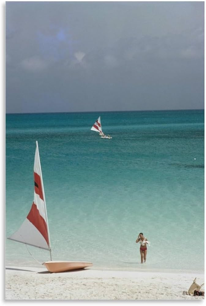 CHACAER Posters for Room Aesthetic Slim Aarons Surfers Poster Canvas Painting Wall Art Poster for... | Amazon (US)