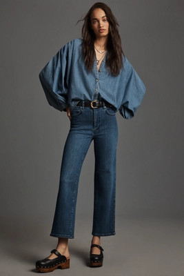 FRAME Le Sleek High-Rise Straight-Leg Jeans | Anthropologie (US)