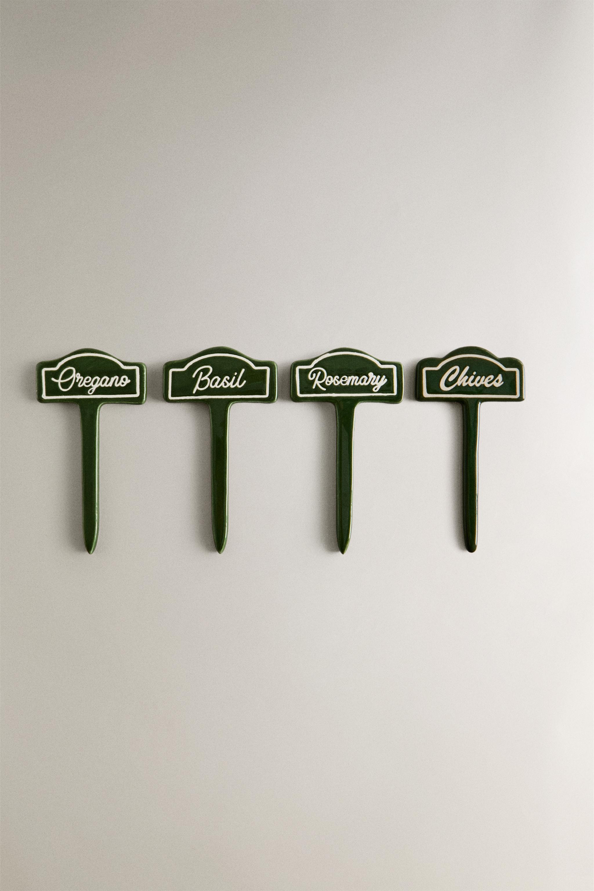 SET OF CERAMIC GARDEN PLANT MARKERS (SET OF 4) | Zara US