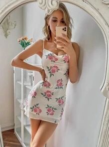 Floral Print Cami Dress
   SKU: swdress02210421292      
          (78 Reviews)
            US$10... | SHEIN