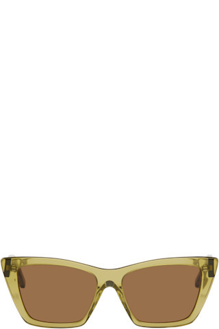 Saint Laurent - Green SL 276 Mica Sunglasses | SSENSE