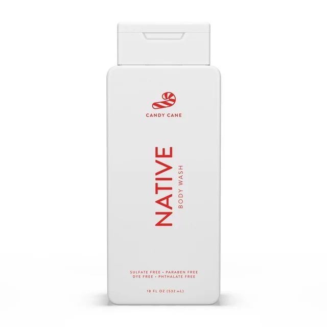 Native Natural Holiday Body Wash, Candy Cane, Sulfate Free, Paraben Free, 18 oz | Walmart (US)
