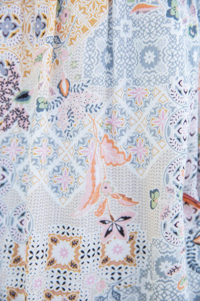 Deeper Connection Beige Multi Color Patchwork Mini Dress | Pink Lily