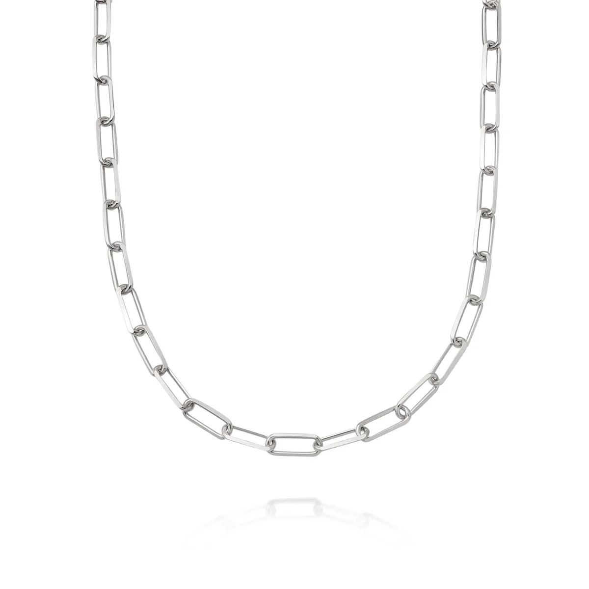 Estée Lalonde Large Open Box Chain Necklace Sterling Silver | Daisy London Jewellery