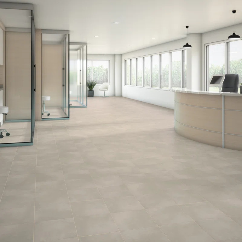 Literary License 12'' W x 12'' L Porcelain Concrete Look Singular Tile | Wayfair North America
