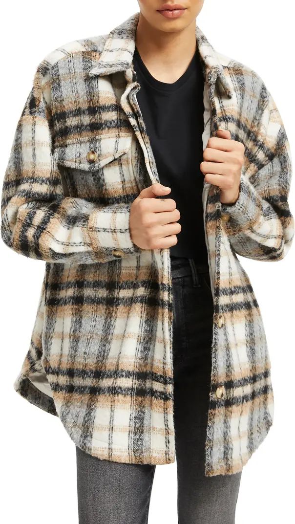 Good American Plaid Shacket | Nordstrom | Nordstrom