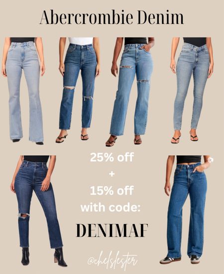 Abercrombie denim sale 
25% off + 15% with code DENIMAF

#LTKunder100 #LTKstyletip #LTKsalealert