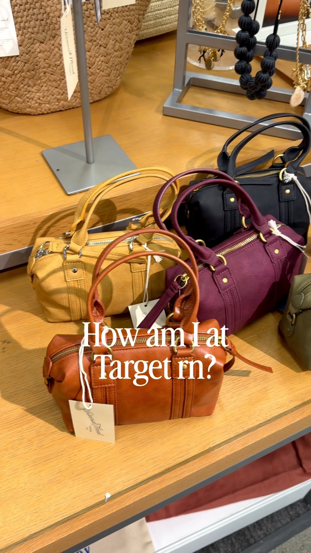 When your handbag has its own handbag….  👀 these gorgeous faux leather distressed bags immediately caught my eye on my last target run and I have (not so) patiently been waiting for them to come online. Drop the word SHOP below!
