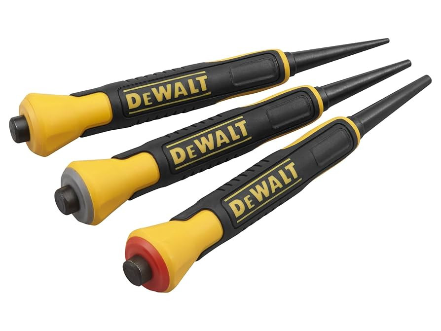 DEWALT DWHT0-58018 Bi-Material Nail Set, 3 Piece (0.8, 1.6 and 2.5mm.), Bi-Material Grip, Flared ... | Amazon (US)