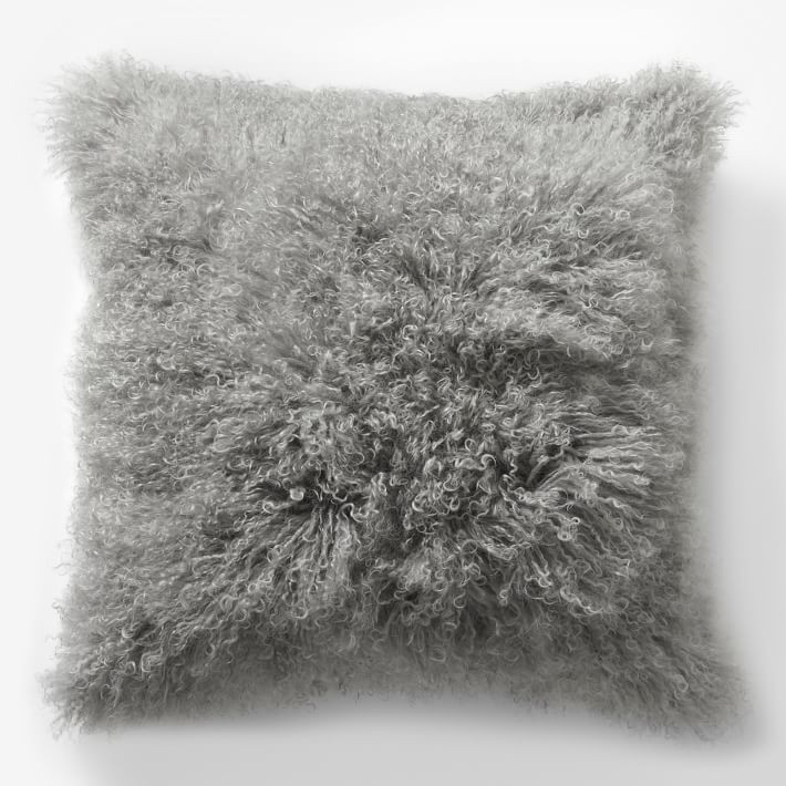 Mongolian Lamb Pillow Covers | West Elm (US)
