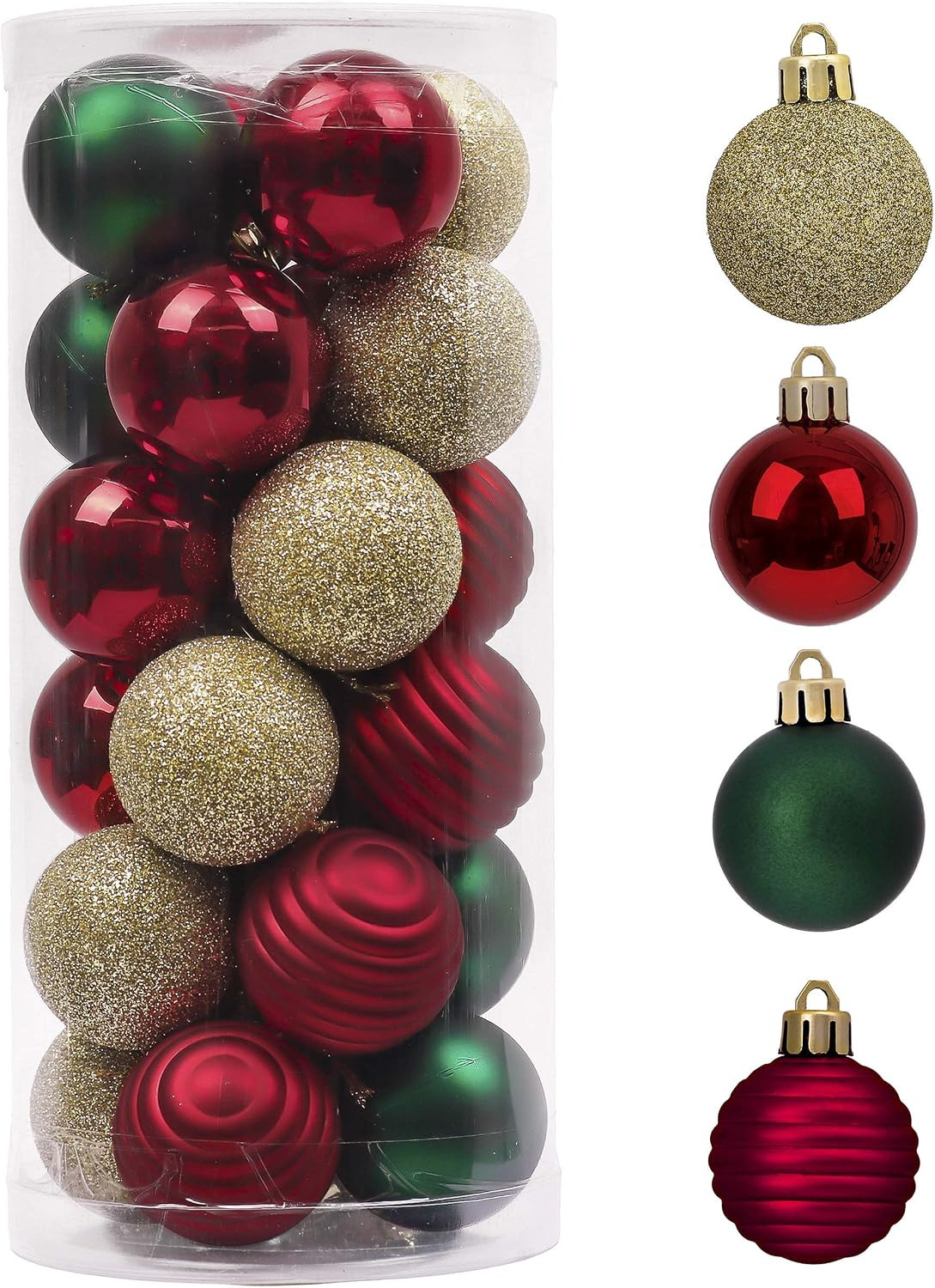 Valery Madelyn Small Christmas Tree Decorations Ball Ornaments 24ct 1.57" | Amazon (US)