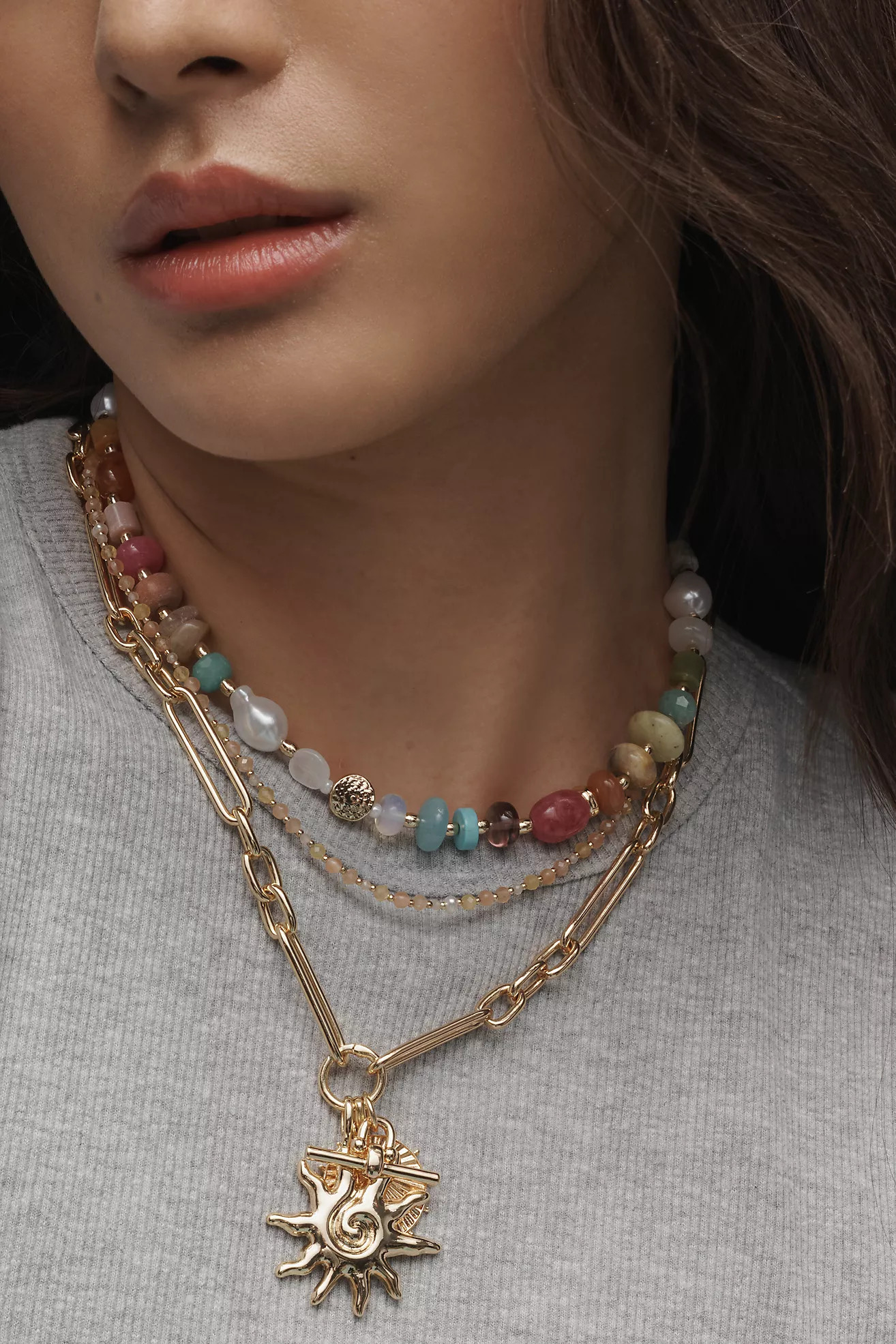 Shades of Sea Layered Necklaces: Charm Edition | Anthropologie (US)