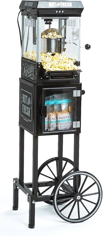 Nostalgia Popcorn Maker Machine - Professional Cart With 2.5 Oz Kettle Makes Up to 10 Cups - Vint... | Amazon (US)