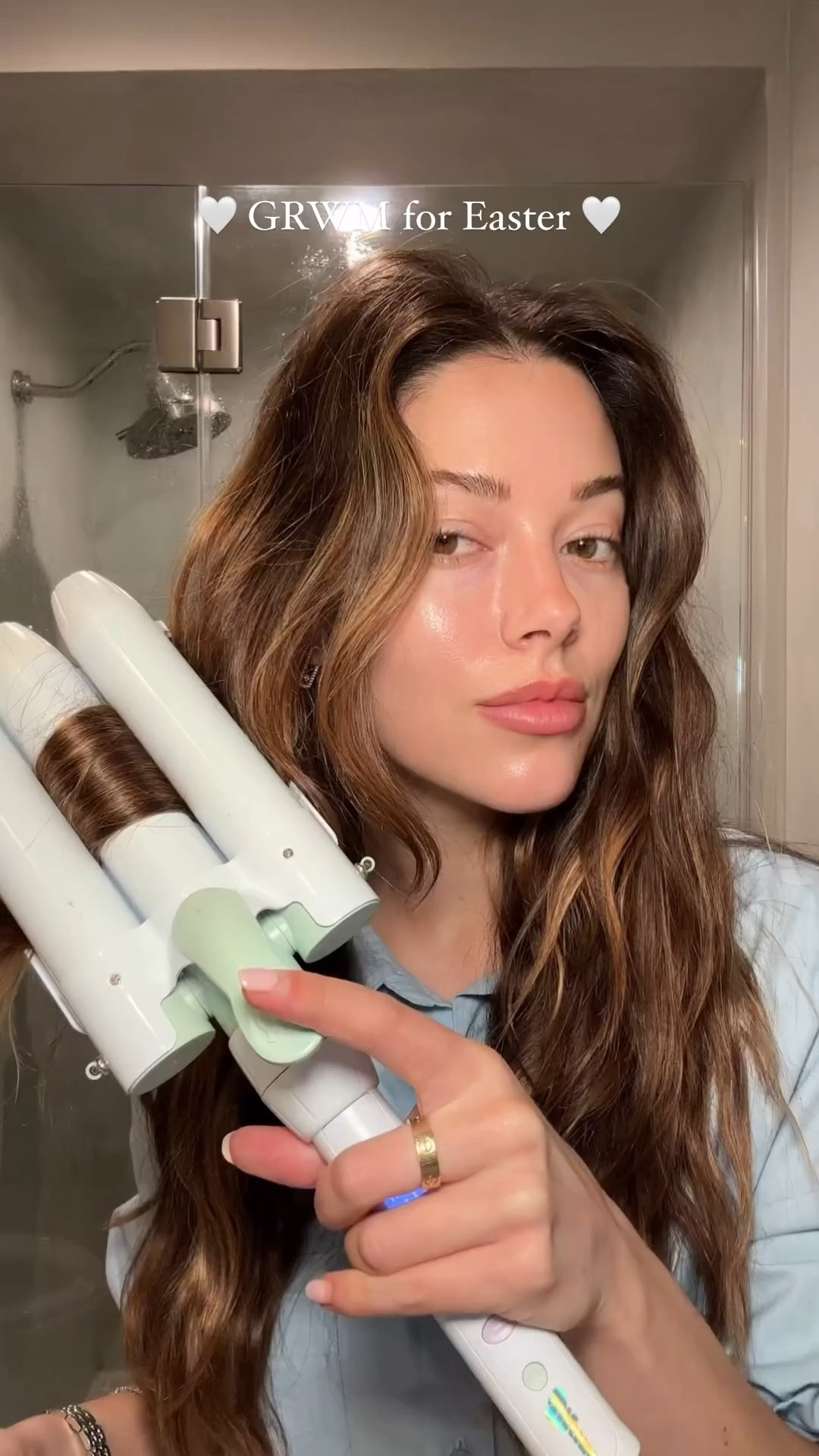 Grwm for Easter 🐣🪺🐇 Pearly pink makeup