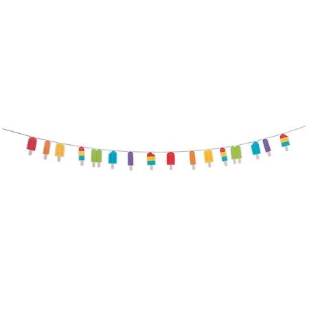 Popsicle Party Garland With Glitter - Party Decor - 1 Piece | Walmart (US)