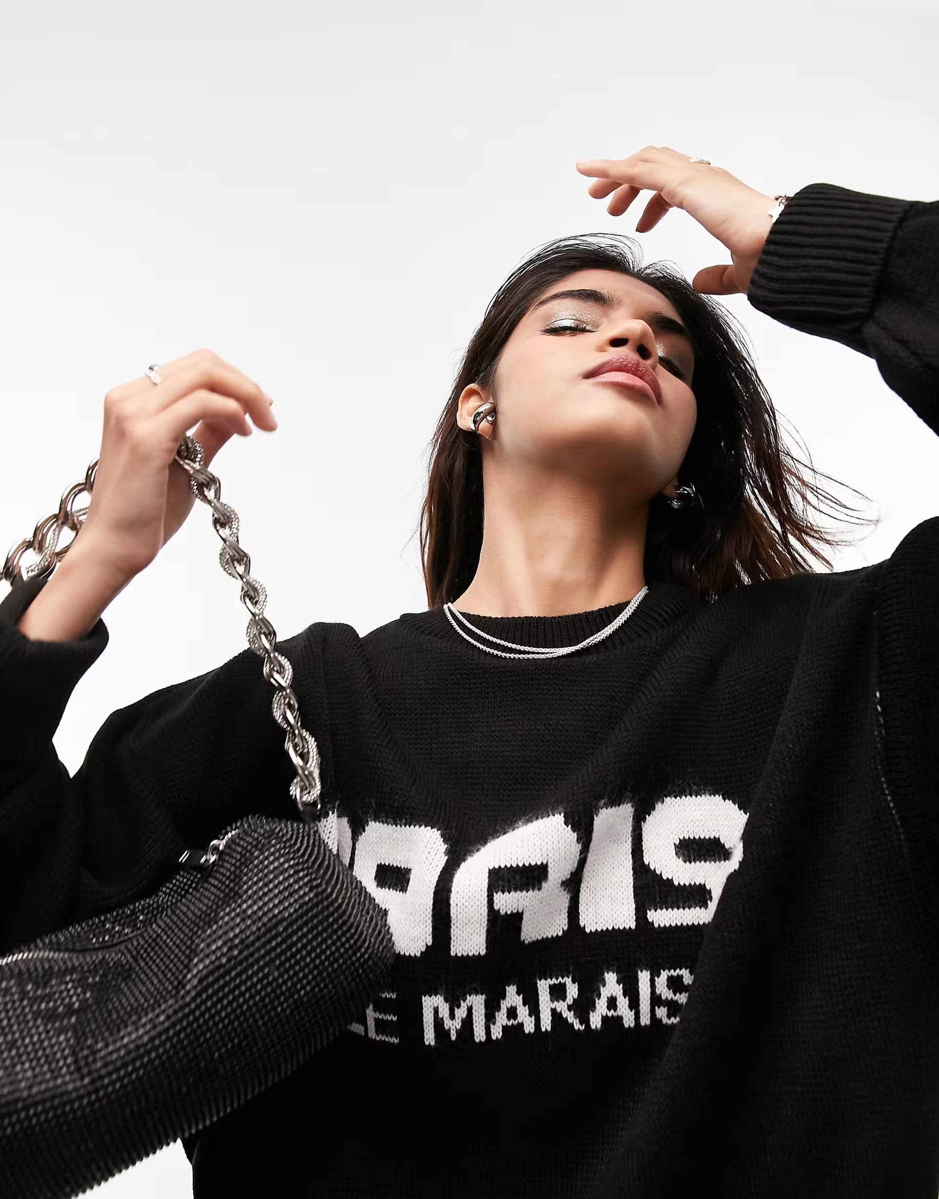 Topshop knit Paris sweater in monochrome | ASOS (Global)