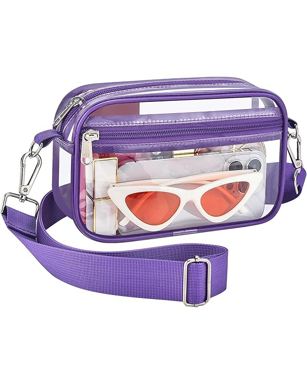 Bagenius Clear Bag for Stadium Events Clear Purse with Removable Strap Transparent Bag for Concer... | Amazon (US)