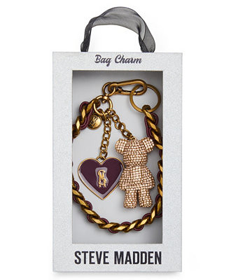 Steve Madden Boxed Rhinestone Heart and Bear Charms - Macy's | Macy's