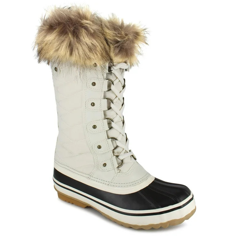 Portland Boot Company Women's Cairo 12" Faux Fur Trim Snow Boot | Walmart (US)