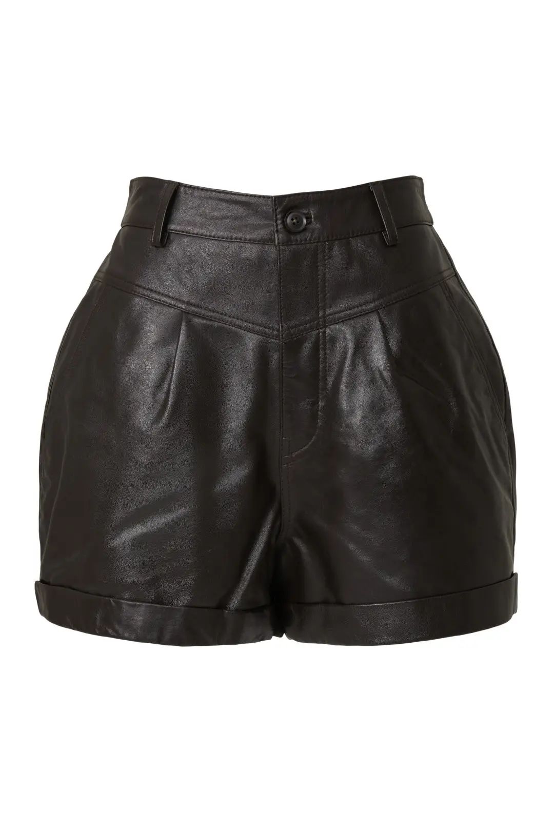 ba&sh Leandro Leather Shorts | Rent the Runway