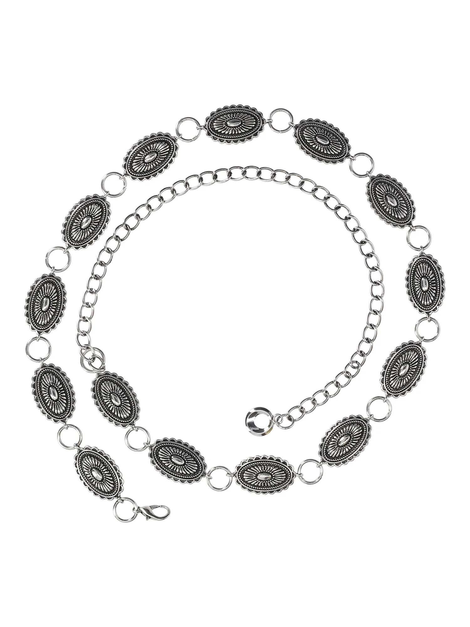 Madden NYC Women's Chain Belt, Silver, Sizes S/M-2X/3X | Walmart (US)