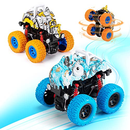 LODBY Dinosaur Trucks Toys for Kids 3-5 Year Old Boys, Friction Powered Dino Vehicles Toys for Age 3-5 Year Old Boys Birthday Gifts, Dinosaur Car Train for Kids Outdoor Toys for Toddlers Boy | Amazon (US)