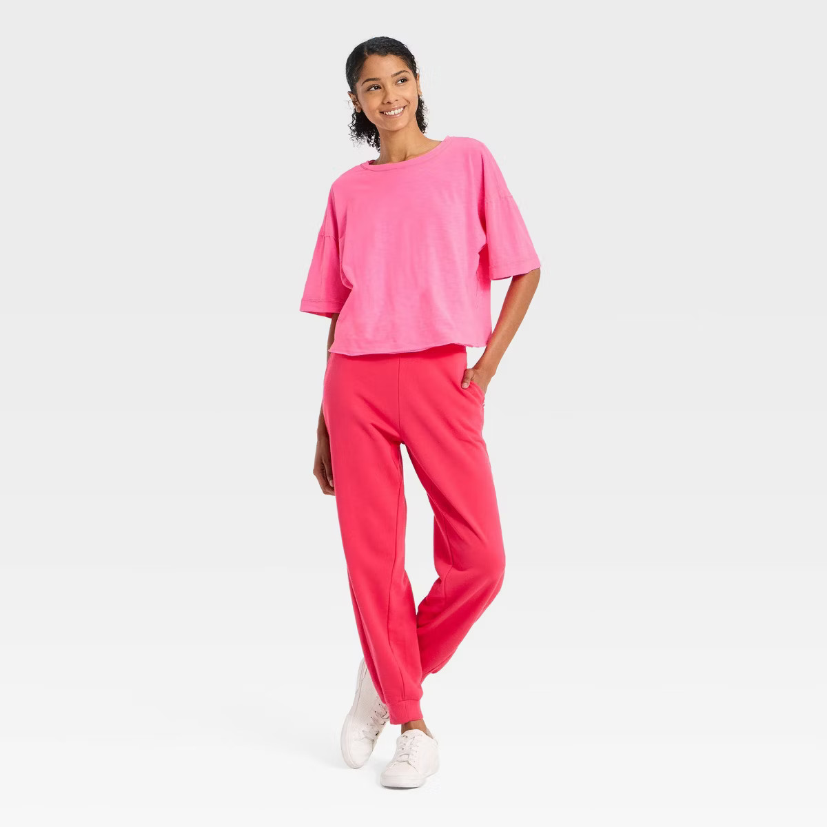 Women's Slub Boxy Short Sleeve Top - JoyLab™ | Target