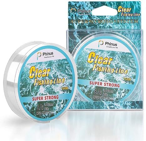 Fishing Wire 492FT/164Yard/150M 8.0#, Clear Fishing Line Jewelry String Invisible Nylon Thread fo... | Amazon (US)